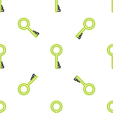 Eski çizgi simgesi beyaz arkaplanda izole edilmiş pürüzsüz desen. Vektör İllüstrasyonu.