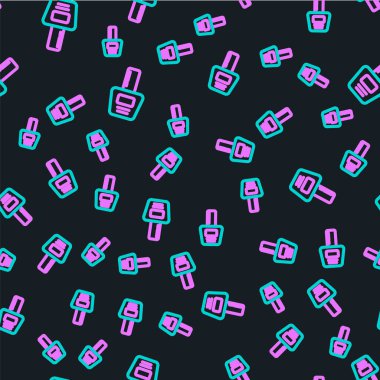 Tırnak cilası şişesi simgesi siyah arka planda izole edilmiş. Vektör İllüstrasyonu.