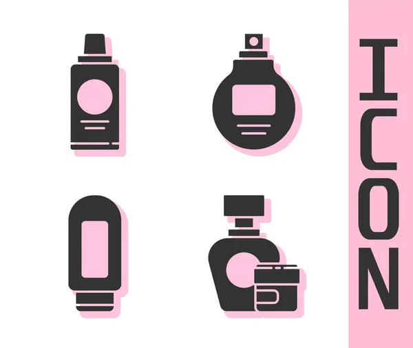 Set Creme Oder Lotion Kosmetikschlauch Flasche Shampoo Creme Oder Lotion — Stockvektor