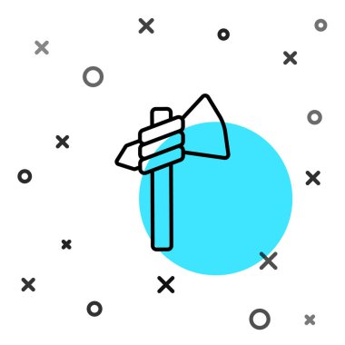 Beyaz arka planda izole edilmiş siyah çizgi Amerikan Tomahawk balta ikonu. Rastgele dinamik şekiller. Vektör.