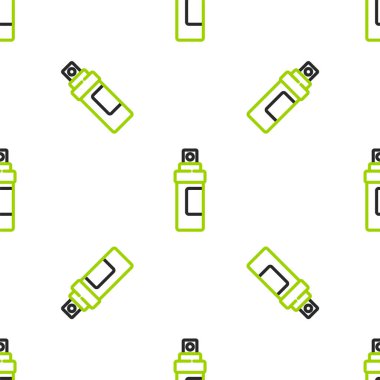 Çizgi parfüm ikonu beyaz arkaplanda izole edilmiş kusursuz desen. Vektör İllüstrasyonu.