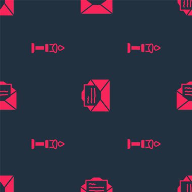 Yanan mumu ve tebrik kartını pürüzsüz desene ayarlayın. Vektör.