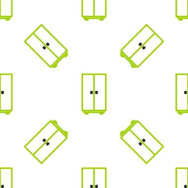 Çizgi Gardırobu simgesi beyaz arka planda kusursuz desen izole etti. Vektör İllüstrasyonu.