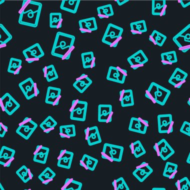 Çizgi Grafik tableti simgesi siyah arkaplanda izole edilmiş. Vektör İllüstrasyonu.