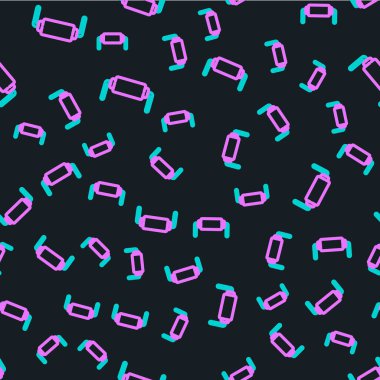 Hat direnci elektrik ikonu siyah arka planda izole edilmiş. Vektör İllüstrasyonu.