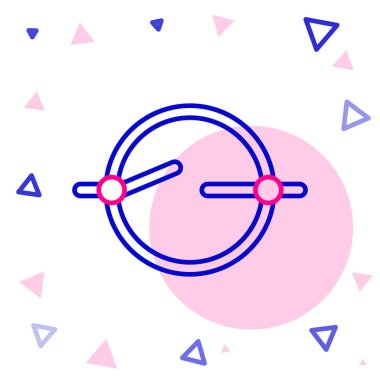 Hat Elektrik devre şeması simgesi beyaz arkaplanda izole edildi. Devre kartı. Renkli taslak konsepti. Vektör İllüstrasyonu.