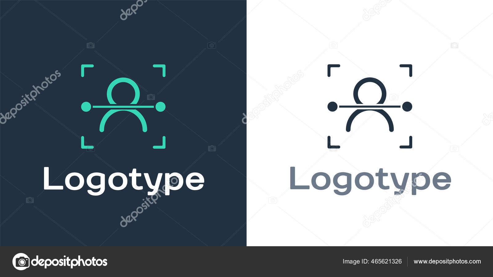 Значок Распознавания Лиц Логотипа Выделен Белом Фоне Значок.