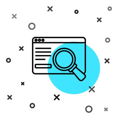 Beyaz arkaplanda siyah çizgi UI veya UX tasarım simgesi izole edildi. Rastgele dinamik şekiller. Vektör.