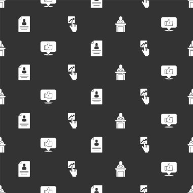 Hoparlörü ayarla, El gibi, Özgeçmiş ve Takım Lideri 'ni kusursuz bir düzene sok. Vektör.