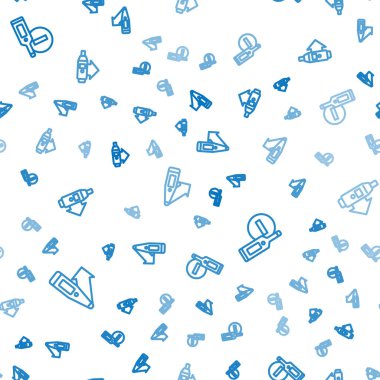 Hat dijital termometreyi ve kusursuz deseni ayarla. Vektör.