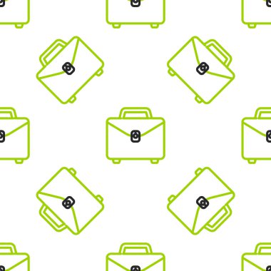 Satır Evrak Çantası simgesi beyaz arkaplanda izole edilmiş kusursuz desen. İş ilanı. İş portföyü. Vektör İllüstrasyonu.