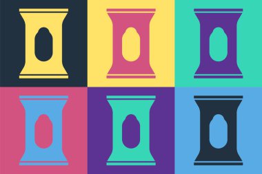 Pop art ıslak mendil simgesi renk arkaplanında izole edildi. Vektör.