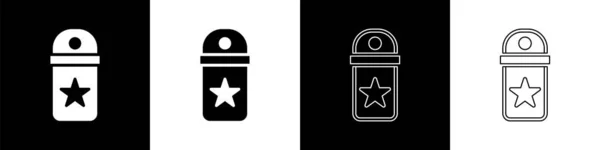 Conjunto Chevron Icono Aislado Sobre Fondo Blanco Negro Signo Placa — Vector de stock