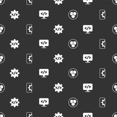 RGB ve CMYK renk karıştırma, Web geliştirme, ön uç ve kusursuz desen ayarlayın. Vektör.