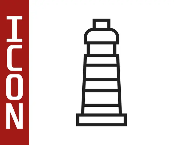 าของไอคอน Lighthouse แยกจากพ นหล ขาว เวกเตอร — ภาพเวกเตอร์สต็อก