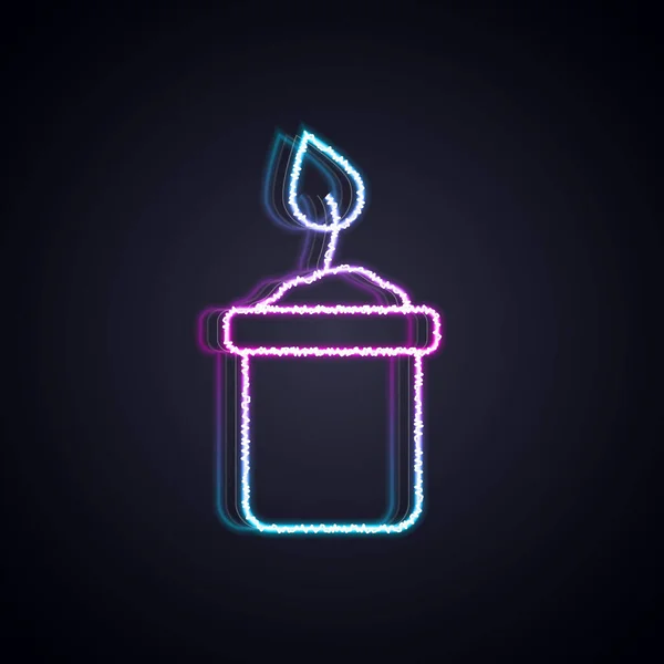 Leuchtende Neon Linie Sprout Flasche Symbol Isoliert Auf Schwarzem Hintergrund — Stockvektor