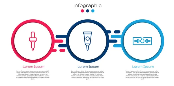 Pipette Cream Losyon Kozmetik Tüpü Sivilce Hattını Ayarlayın Ticari Bilgi — Stok Vektör