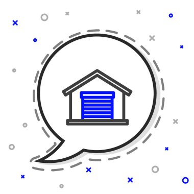 Hat Deposu simgesi beyaz arkaplanda izole edildi. Renkli taslak konsepti. Vektör İllüstrasyonu.