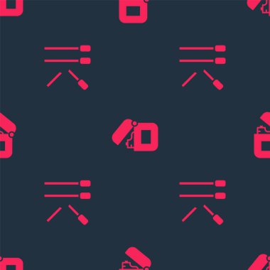 Kibritleri ve Çakmağı kusursuz desene ayarla. Vektör