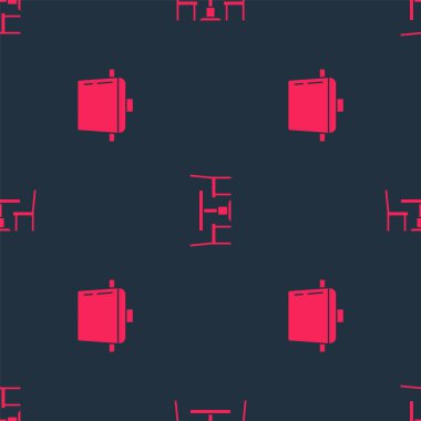 Tencere ve ahşap masayı kusursuz bir şablona getirin. Vektör