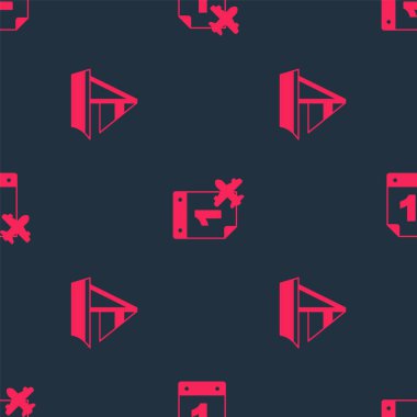 Yat yelkenlisini, takvimi ve uçağı kusursuz şekilde ayarlayın. Vektör