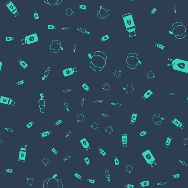 Balkabağı, organik kozmetik, havuç ve vejetaryen beslenme düzeni kusursuz. Vektör