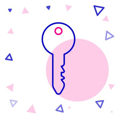 Satır Anahtarı simgesi beyaz arkaplanda izole edildi. Renkli taslak konsepti. Vektör İllüstrasyonu.