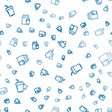 Hat kahve fincanını hazır et. İnternetten sipariş ver ve teslimatı da sorunsuz yap. Vektör.