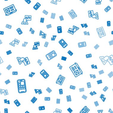 Satır Mobil Uygulamaları, UI veya UX tasarımı ve Önuç geliştirmesini pürüzsüz desen üzerinde ayarla. Vektör.