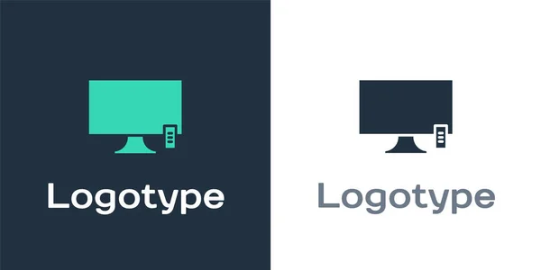 Logotype Smart Icoon Geïsoleerd Witte Achtergrond Televisieteken Logo Ontwerp Template — Stockvector