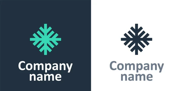 Logotipo Icono Copo Nieve Aislado Sobre Fondo Blanco Elemento Plantilla — Archivo Imágenes Vectoriales