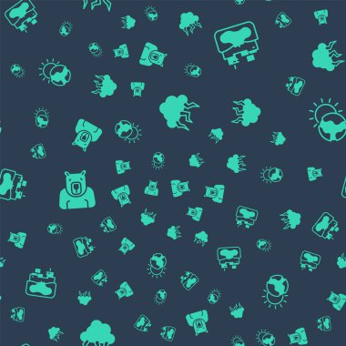 Fırtına, enkaz petrol tankeri gemisi, kutup ayısı başı ve küresel ısınmayı kusursuz şekilde ayarlayın. Vektör