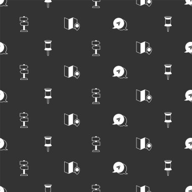 Şehir haritası navigasyon bilgisini, pimi, trafik işaretini ve konum işaretleyicisiyle birlikte katlanmış noktayı ayarlayın. Vektör