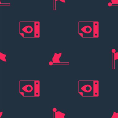 Seyahat planlama takvimini ve konum işaretçisini kusursuz desen üzerine ayarla. Vektör