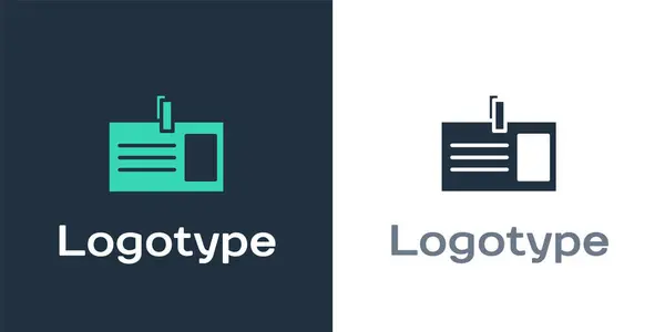 Logotype Identificatie Badge Pictogram Geïsoleerd Witte Achtergrond Het Kan Worden — Stockvector