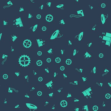 Bisiklet kaskı, fren, sproket kolu ve ödülleri spor şampiyonları podyumuna kusursuz bir şekilde yerleştirin. Vektör