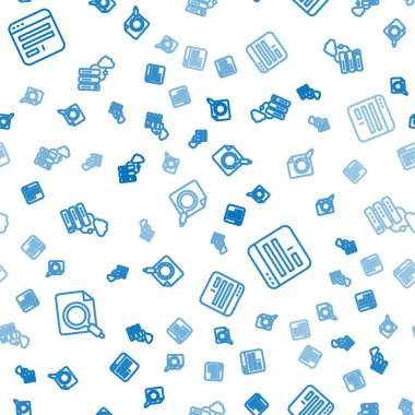 Dizin, Tarayıcı penceresi ve Ağ bulut bağlantısı ile satır arama konseptini pürüzsüz desen üzerine ayarla. Vektör