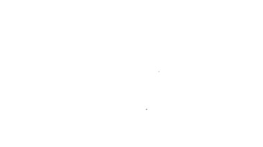Siyah çizgi hava tahmini simgesi beyaz arkaplanda izole edildi. 4K Video hareketli grafik canlandırması