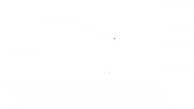 Beyaz arkaplanda izole edilmiş geri dönüşüm sembolü simgesi olan siyah çizgi geri dönüşüm kutusu. Çöp kutusu simgesi. Çöp kutusu tabelası. Geri dönüşüm sepeti. 4K Video hareketli grafik canlandırması