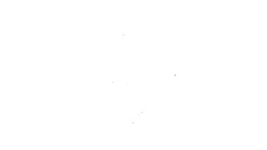 Siyah çizgi Gezegen Dünya, beyaz arka planda izole edilmiş küresel ısınma ikonuna doğru eriyor. Ekolojik problemler ve çözümler - termometre. 4K Video hareketli grafik canlandırması