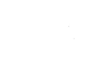 Beyaz arkaplanda siyah çizgi tanımlama simgesi izole edildi. Sunum için, şirketin kimliği için, reklam için kullanılabilir. 4K Video hareketli grafik canlandırması