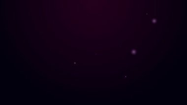 Parlayan neon hattı seyahat simgesi bavulu siyah arkaplanda izole edildi. Seyahat bagaj tabelası. Seyahat bagaj ikonu. 4K Video hareketli grafik canlandırması