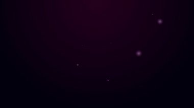 Siyah arkaplanda Soru ve Yanıt simgesiyle parlayan neon hattı konuşma baloncukları. Q ve A sembolü. SSS işareti. Konuşma balonu ve çizelgesi. 4K Video hareketli grafik canlandırması