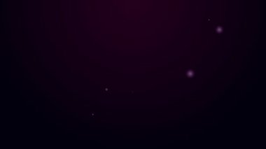 Parlayan neon hattı Telefon 24 saat destek ikonu siyah arkaplanda izole edildi. Tüm gün müşteri destek merkezi. Tam zamanlı çağrı servisi. 4K Video hareketli grafik canlandırması