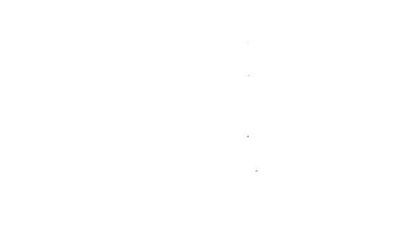 Черная линия Джем банка значок изолирован на белом фоне. Видеографическая анимация 4K — стоковое видео
