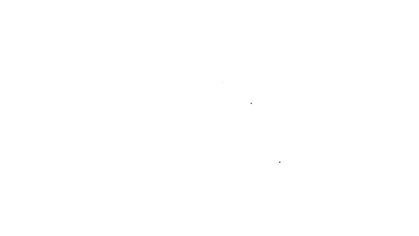 Schwarze Linie Knopfsymbol kaufen isoliert auf weißem Hintergrund. Finanz- und Aktienmarktkonzept. 4K Video Motion Grafik Animation — Stockvideo