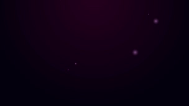Leuchtendes Neon Line Cloud-Symbol isoliert auf schwarzem Hintergrund. 4K Video Motion Grafik Animation — Stockvideo