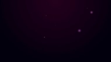 Şehir haritası yön bulma simgesinin parlayan neon hattı bilgileri siyah arkaplanda izole edildi. Mobil Uygulama Arayüzü tasarımı. Coğrafi konsept. 4K Video hareketli grafik canlandırması