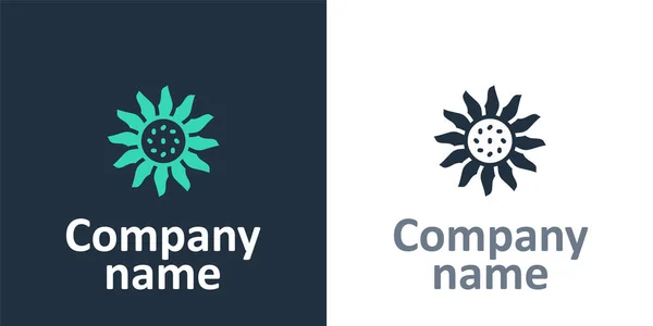 Logotipo Icono Flor Aislado Sobre Fondo Blanco Elemento Plantilla Diseño — Vector de stock