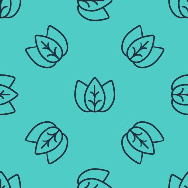 Siyah çizgi Yaprak simgesi Siyah çizgi arkaplanını izole etti. İşaret bırakıyor. Taze doğal ürün sembolü. Vektör.